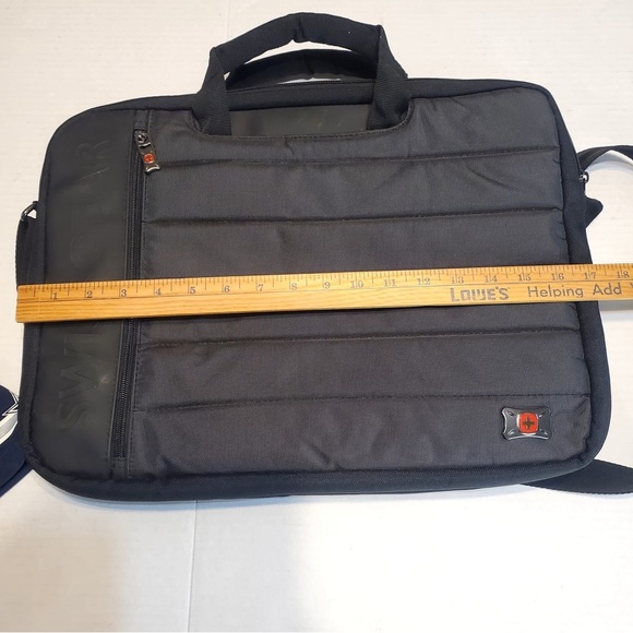 Wenger Swiss Gear  17" Laptop Bag / Case w Strap Black Nice Condition - Picture 4 of 14